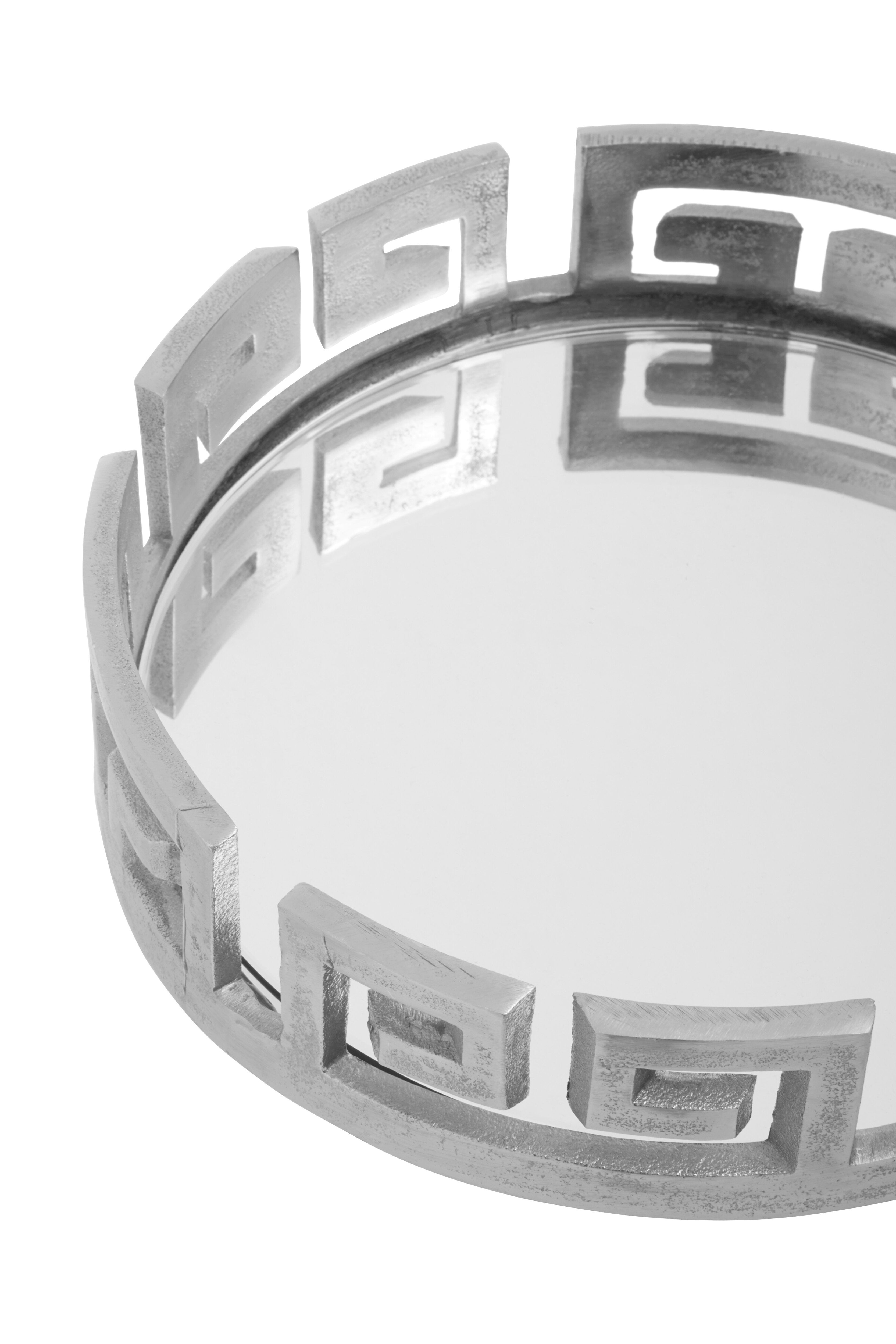 Delphi Round Silver Finish Tray